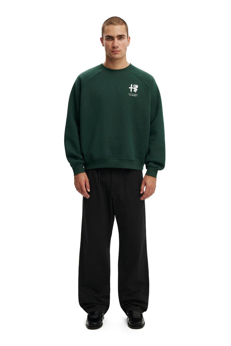 Men's Box Fit Alfa Romeo Sweater, Alternate, color, Lcn Alf Pineneedle Green