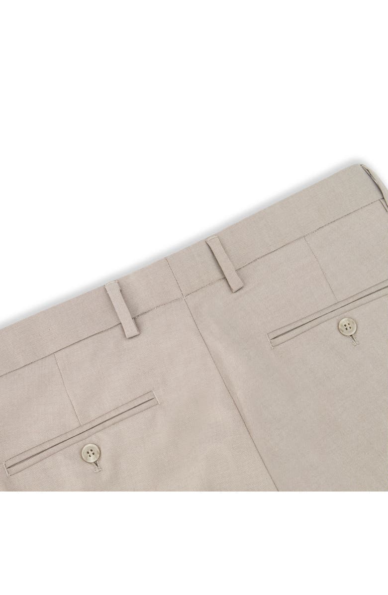 Victor Emmanuel Flat Front Dress Pants, Alternate, color, Taupe