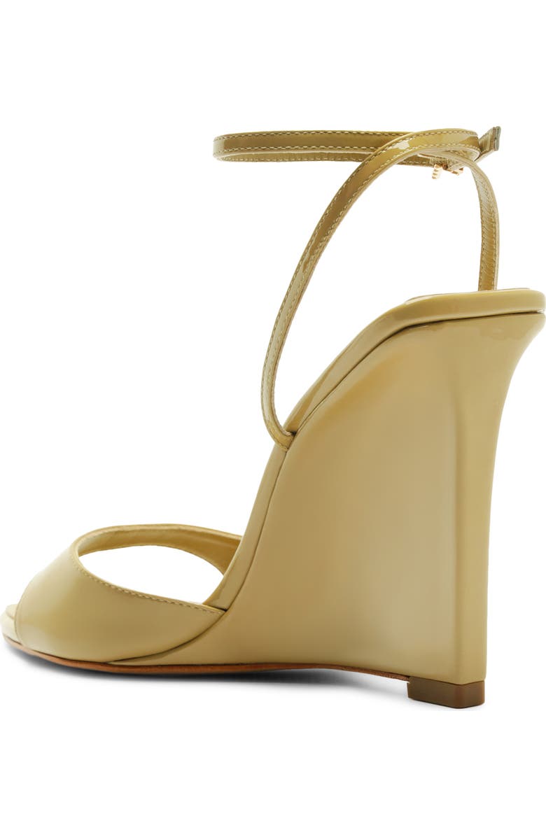 Schutz Elodie Ankle Strap Wedge Sandal, Alternate, color, Ecru Olive