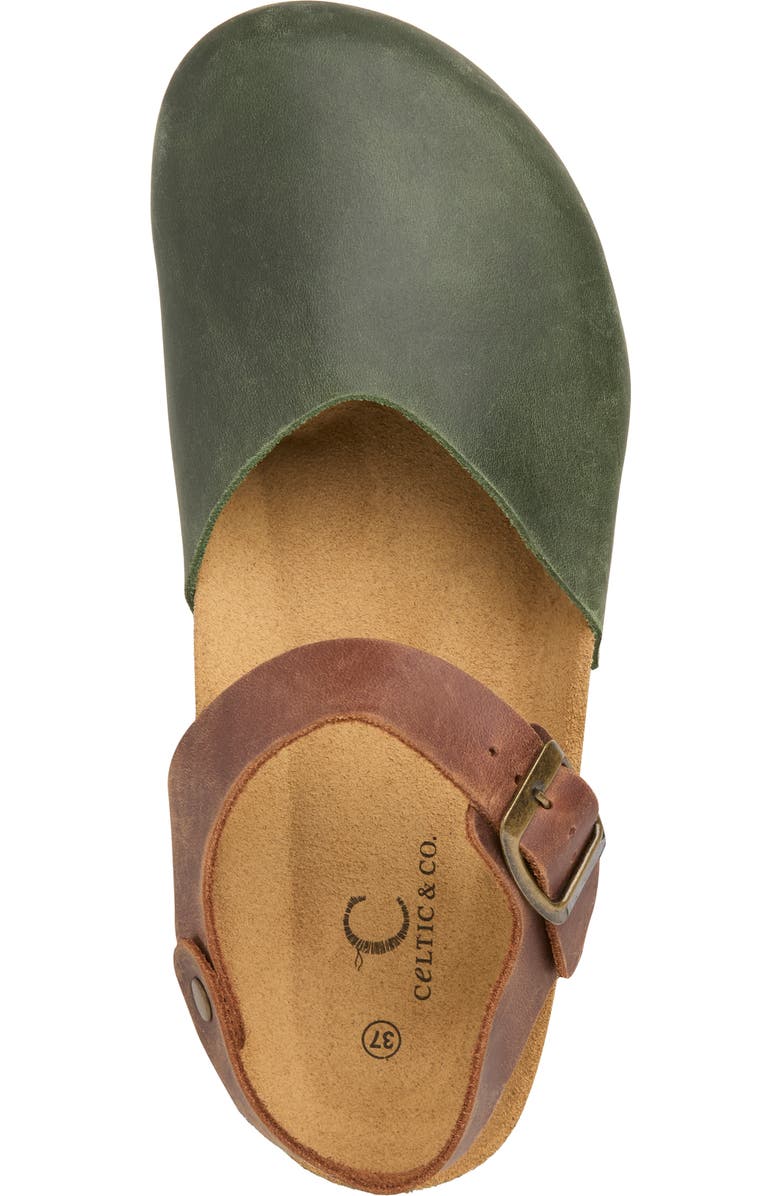 Celtic & Co. Closed Toe Sandal, Alternate, color, Olive / Tan
