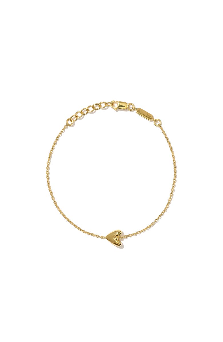 Otiumberg 14kt Gold Vermeil Roscida Heart Bracelet, Main, color, Yellow Toned Gold