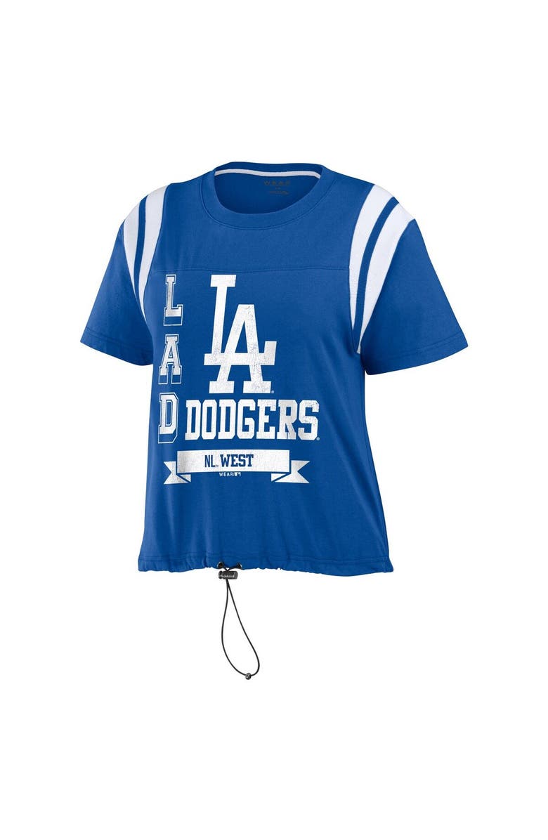 WEAR by Erin Andrews Women's WEAR by Erin Andrews Royal Los Angeles Dodgers Cinched Colorblock T-Shirt, Alternate, color, Royal