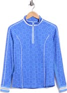 Original Penguin Geometric Floral Performance Sun Half Zip Top