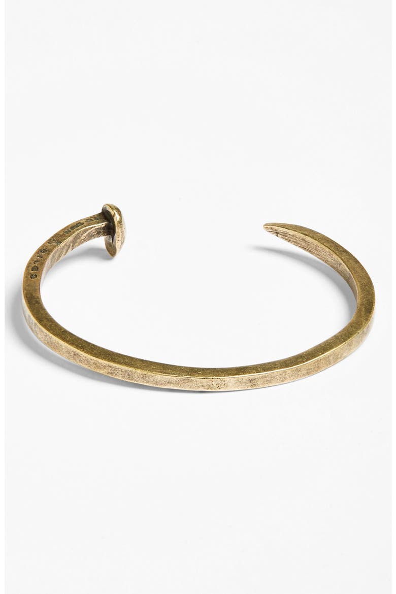 Railroad Spike Cuff Bracelet, Main, color, GOLD