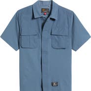 Alpha Industries Seersucker Short Sleeve Button-Up Shirt