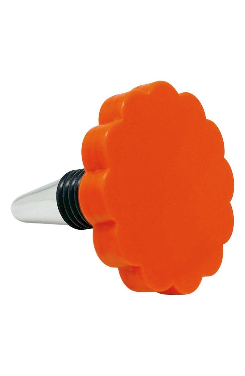 Mariposa Scallop Bottle Stopper, Main, color, Orange