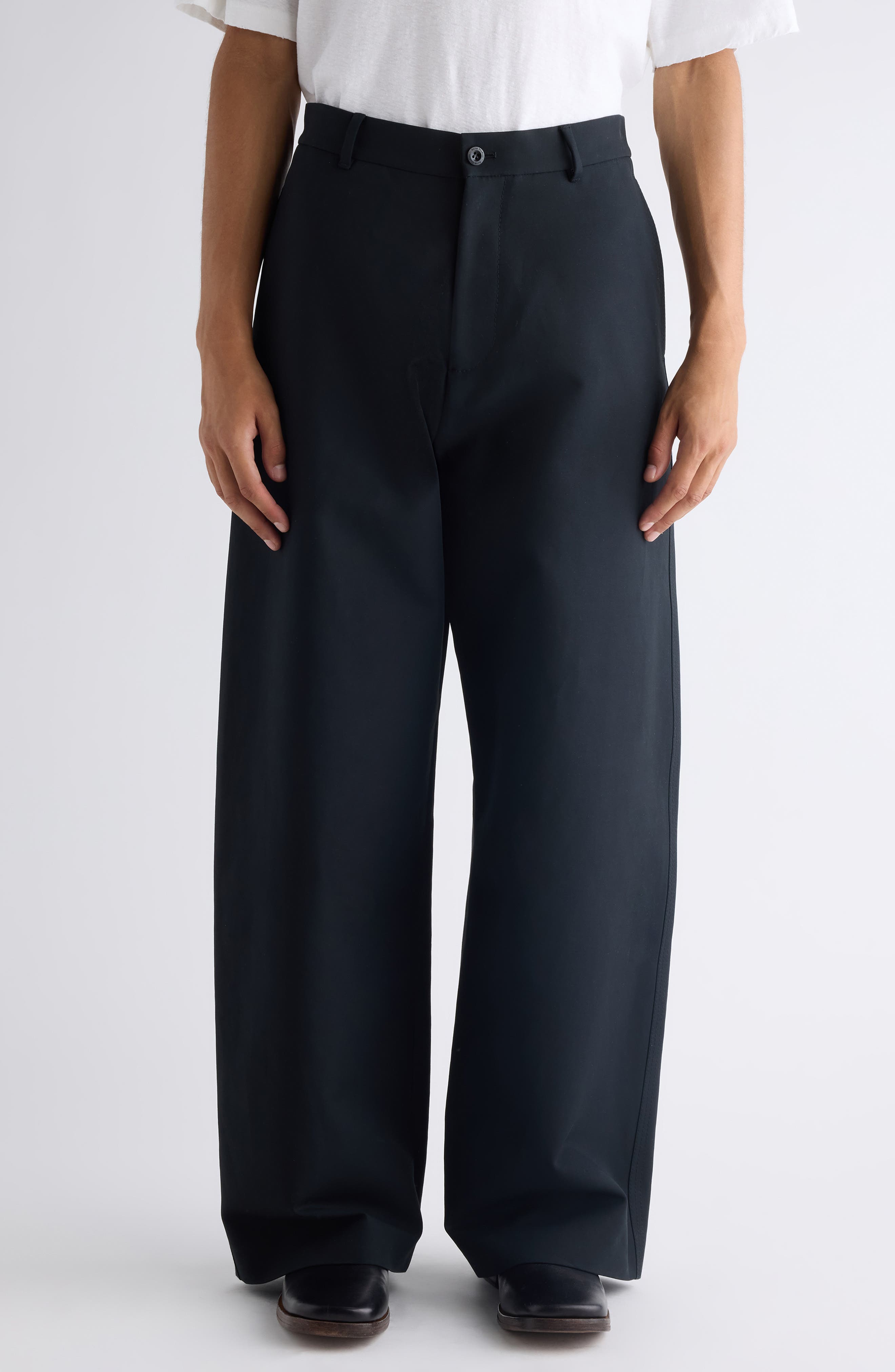 Plass Cotton Sateen Wide Leg Pants