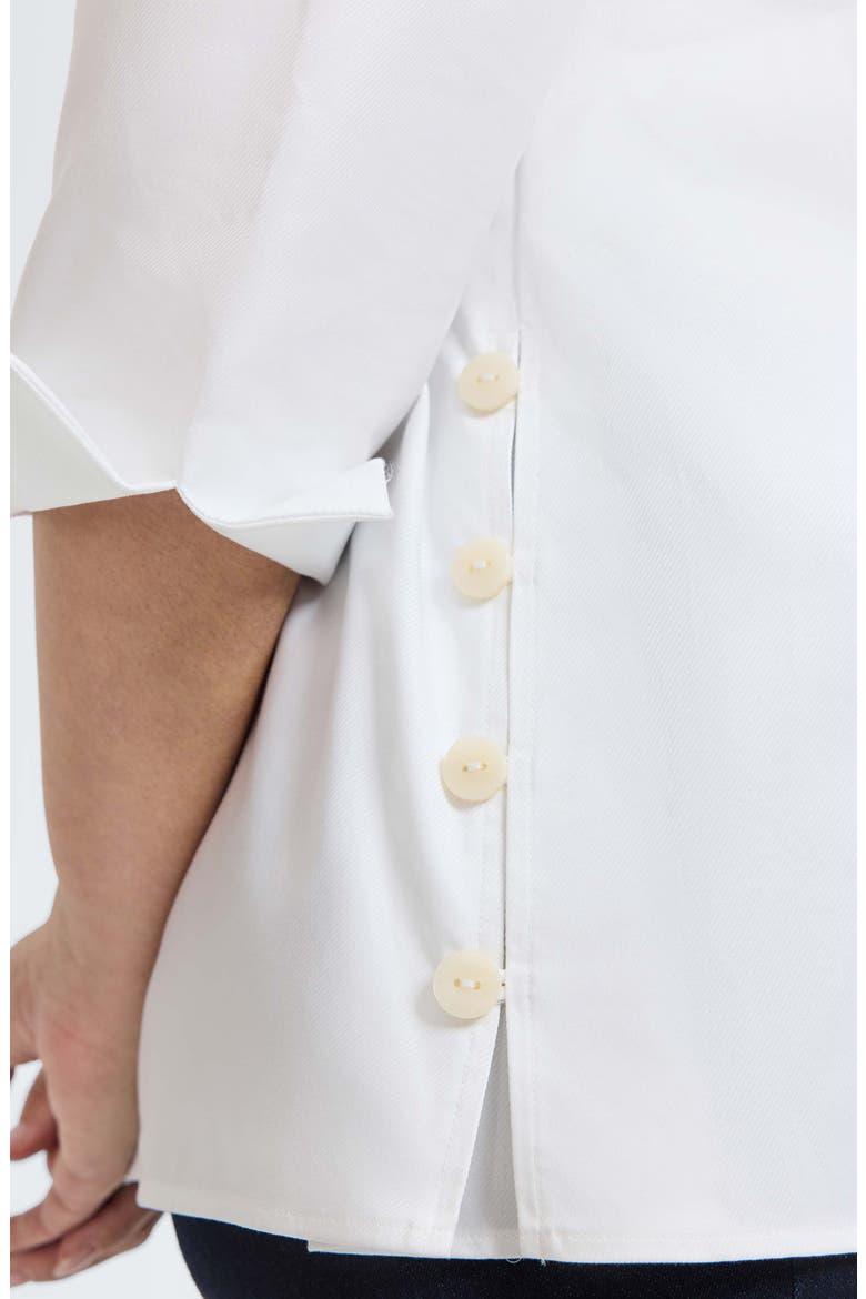 Beatrice Side Button Shirt, Alternate, color, WHITE