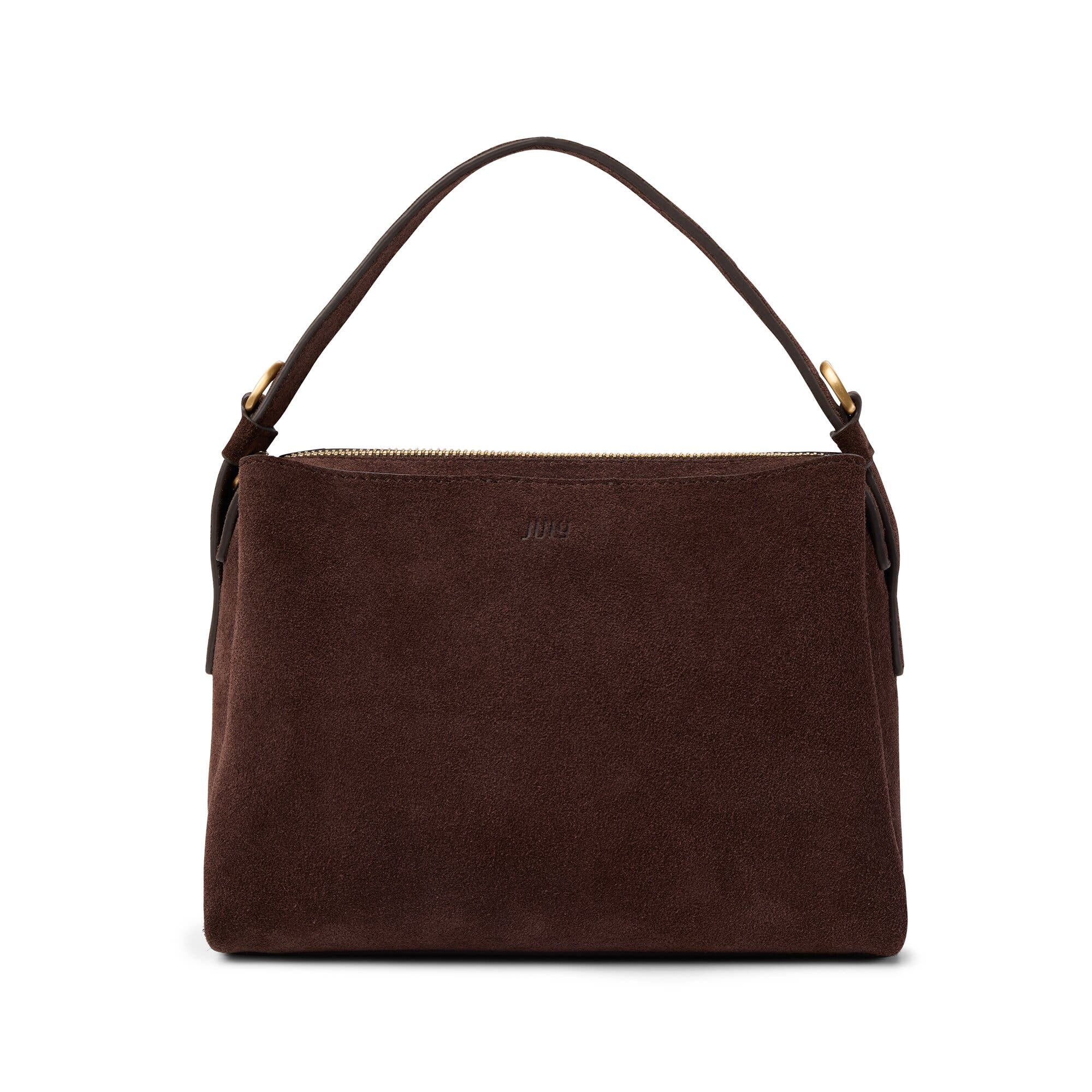 July Juliette Suede Crossbody, Alternate, color, Espresso
