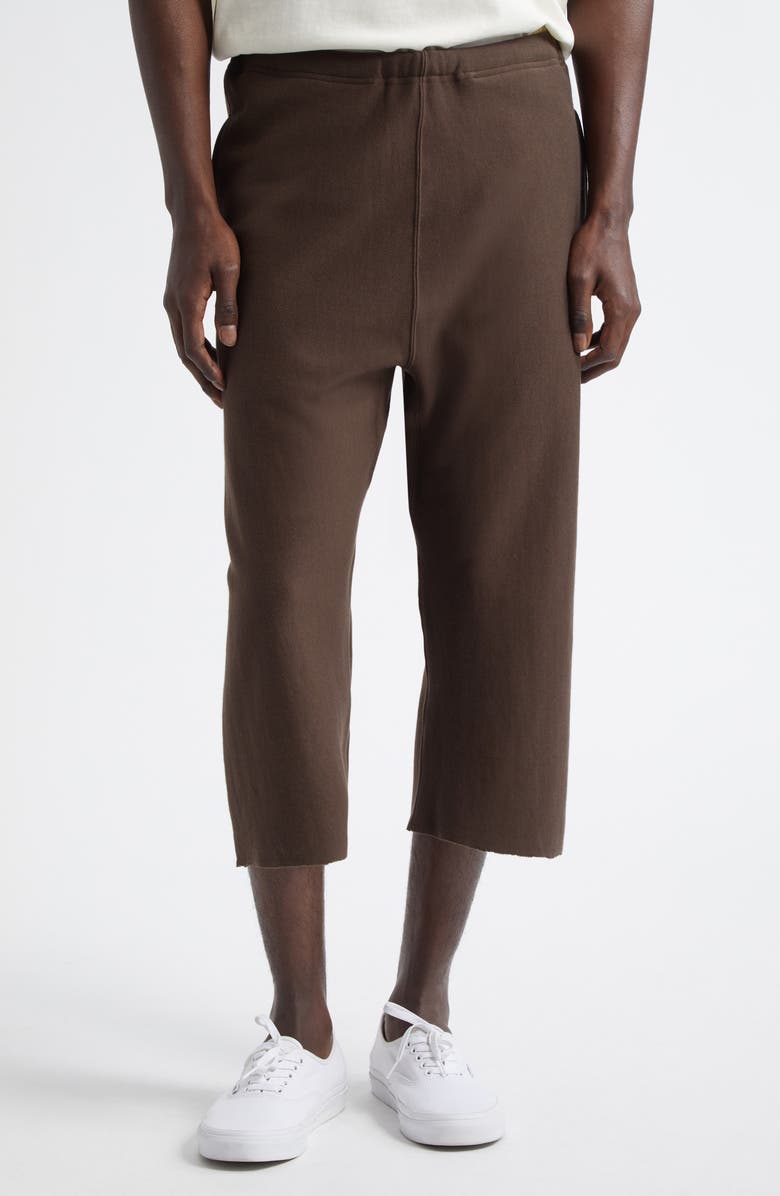 Undercover x Champion Reverse Weave<sup>®</sup> Cotton Fleece Crop Sweatpants, Main, color, Brown