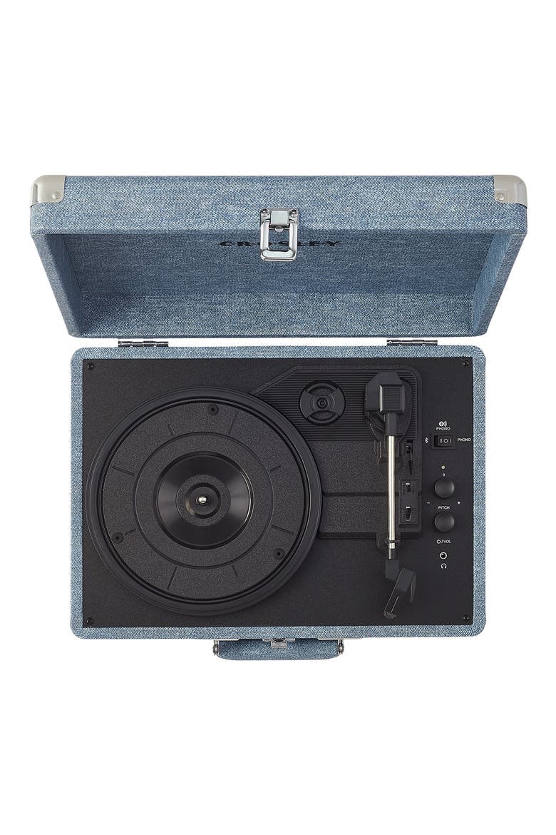 Cruiser Plus Record Player, Alternate, color, WASHED DENIM
