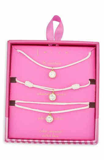 Leith Cubic Zirconia Cord Necklace, Bracelet & Anklet Set
