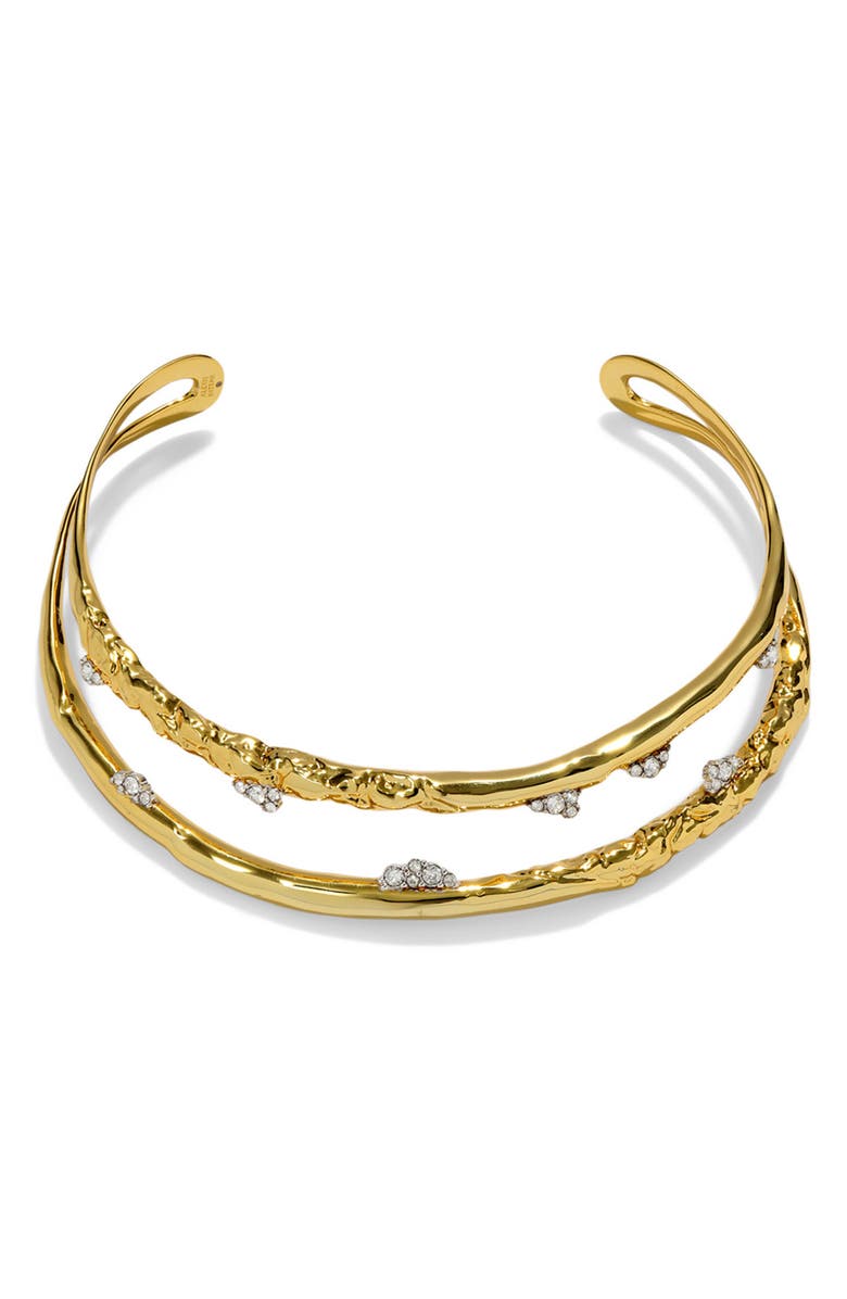 Alexis Bittar Brut Crystal Thorned Open Collar Necklace, Alternate, color,