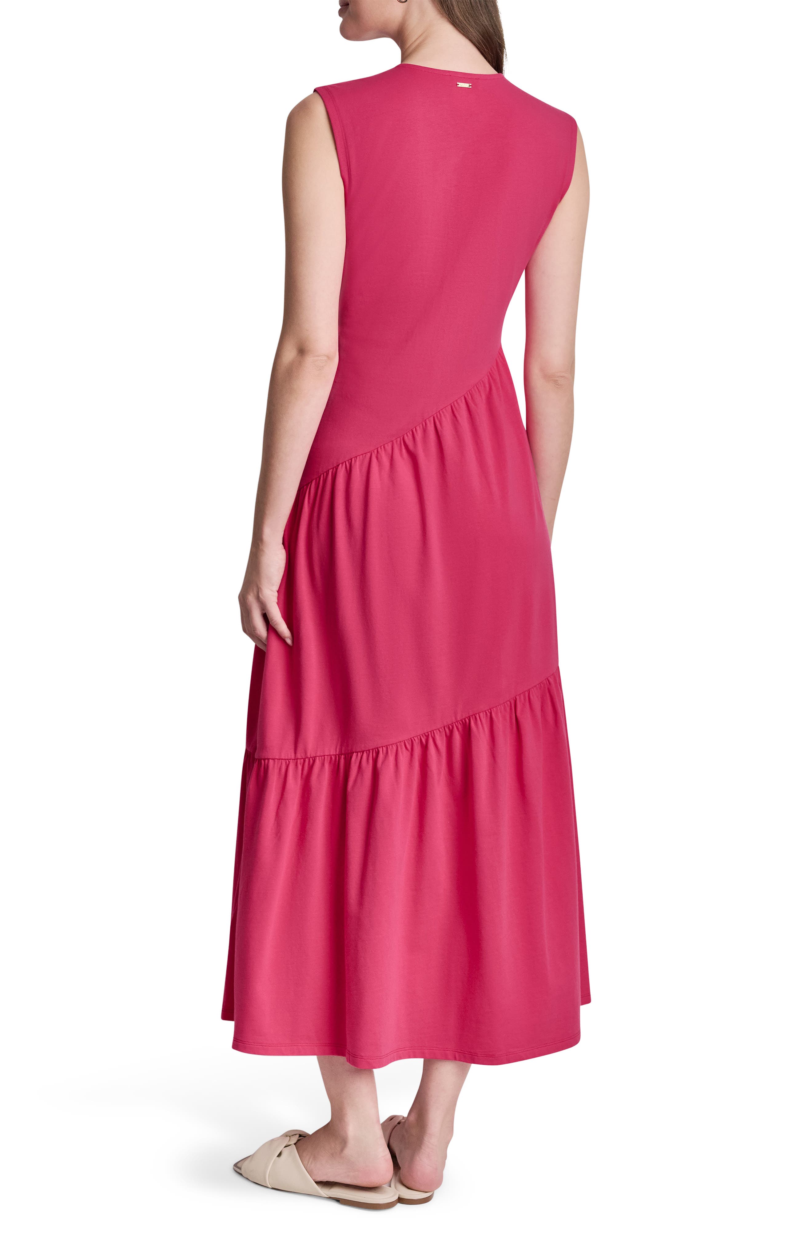 dkny tiered stretch cotton maxi dress Tiered Stretch Cotton Maxi Dress (Women)