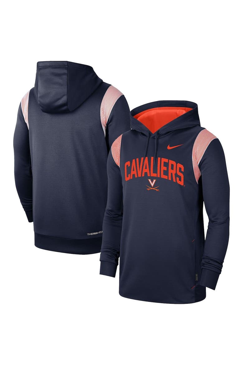 Men's Nike Navy Virginia Cavaliers 2022 Game Day Sideline Performance Pullover Hoodie, Main, color, Navy