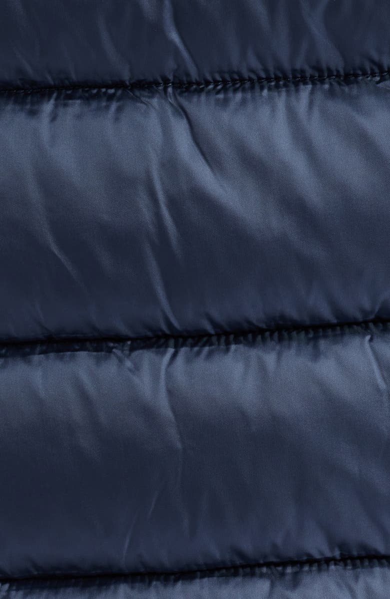 Save The Duck Gretel Faux Shearling Lining Hooded Puffer Jacket, Alternate, color, Night Blue