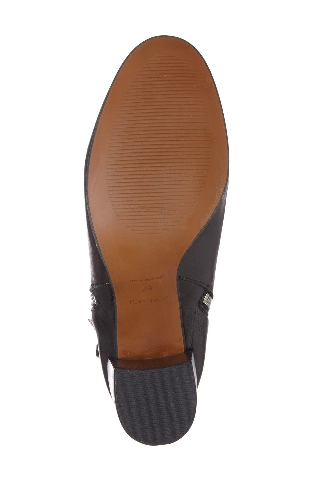 Topshop 'Mega Buckle' Bootie, Alternate, color, 