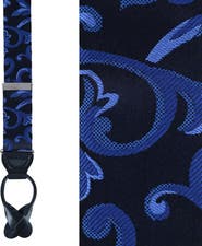 Trafalgar Christian the Romantic Brocade Silk Button End Suspenders