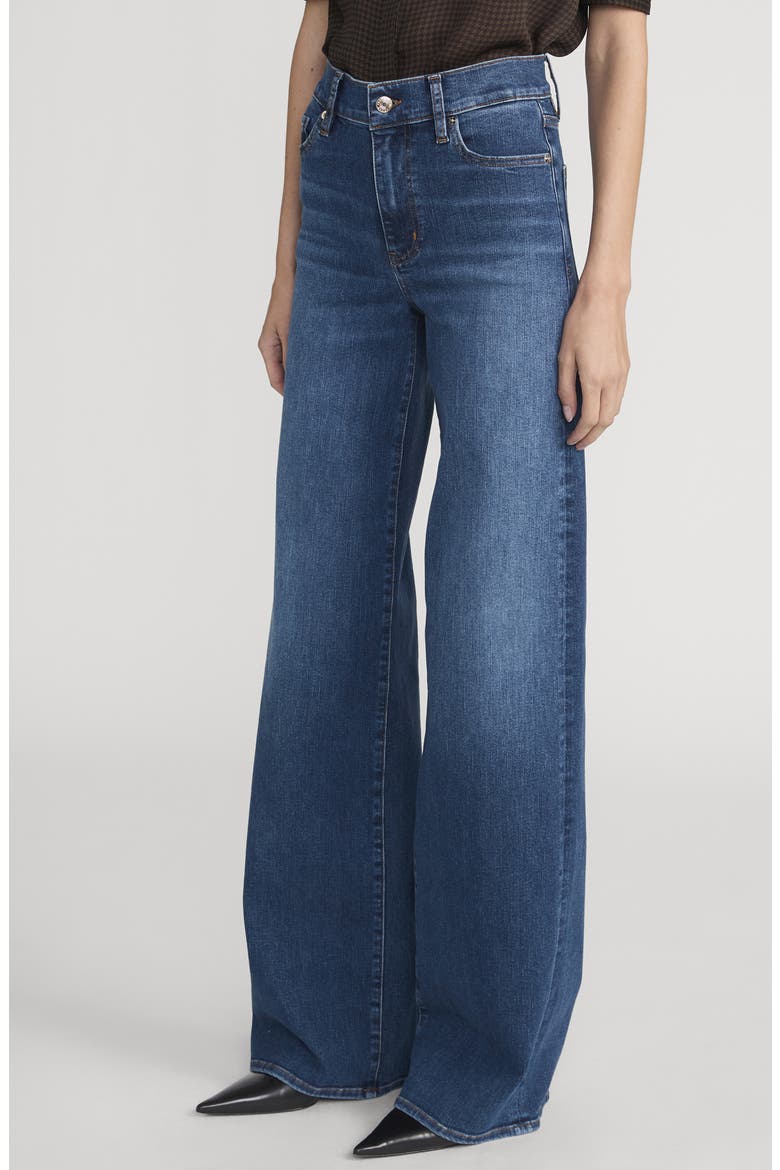 Long Le Slim Palazzo High Waist Wide Leg Jeans, Alternate, color, SOLACE