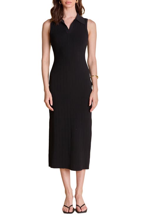 Collared Sleeveless Knit Dress