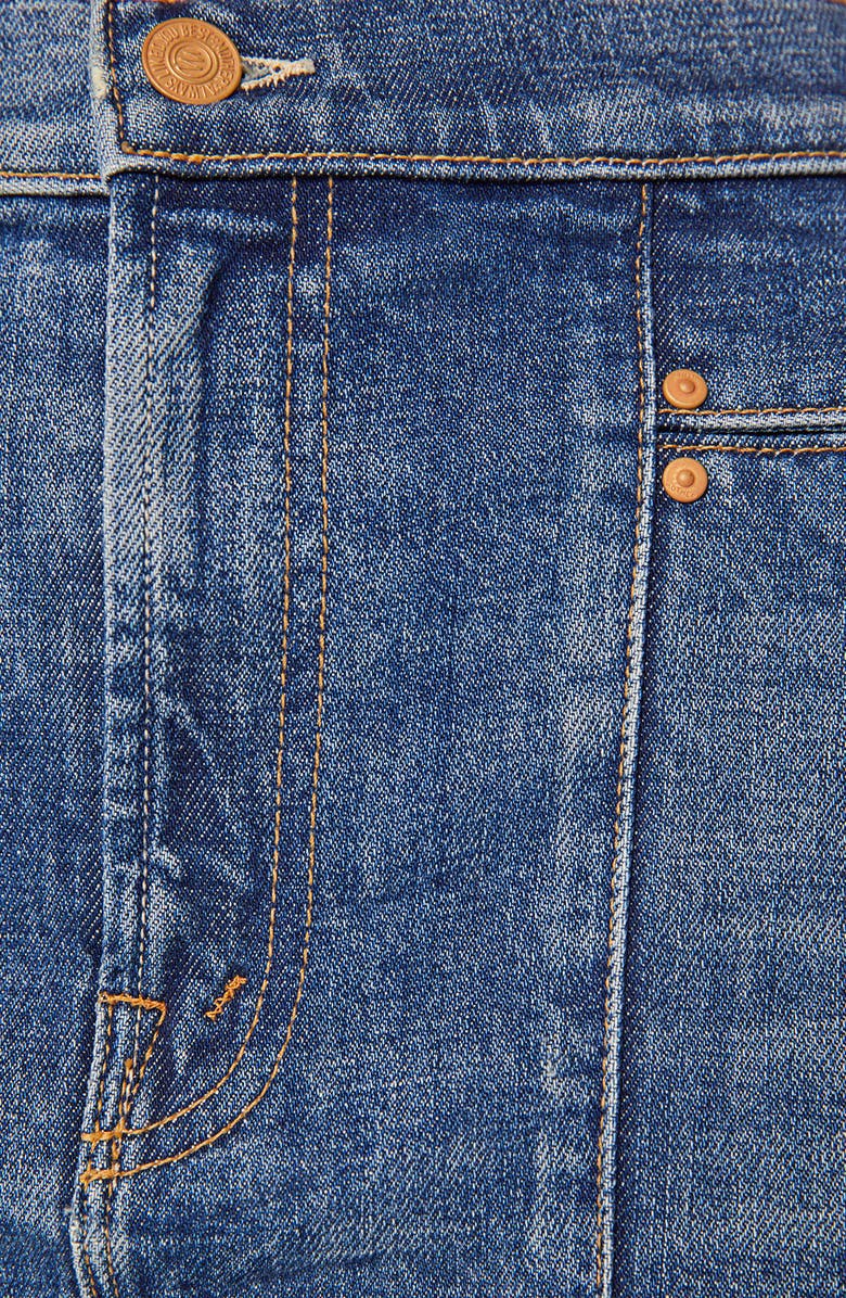 MOTHER The Riveter Denim Miniskirt, Alternate, color, Bending The Rules