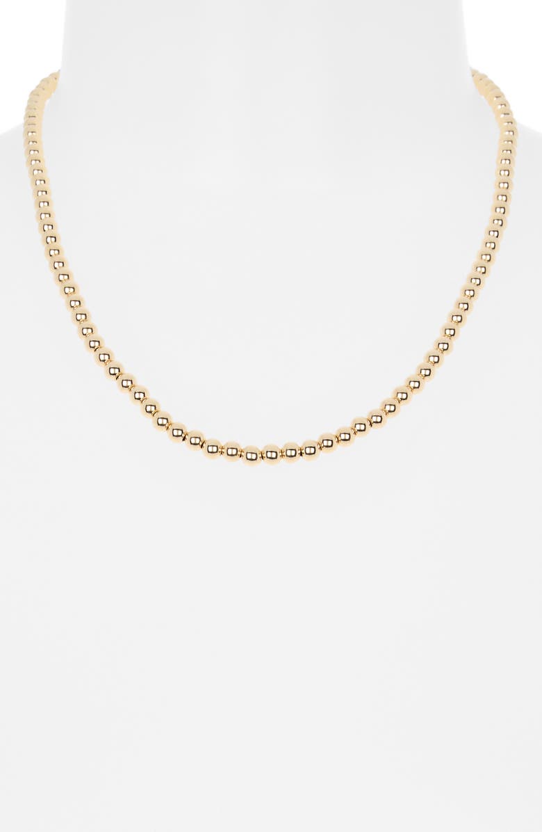 Kendra Scott 5mm Beaded Stretch Necklace, Alternate, color, 14K Gold-Filled