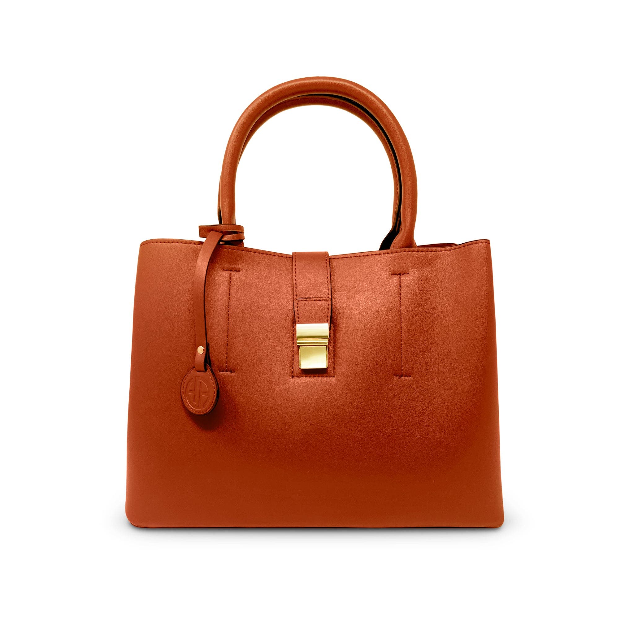 Youzey Vegan Leather Classic Handbag, Main, color, Cognac