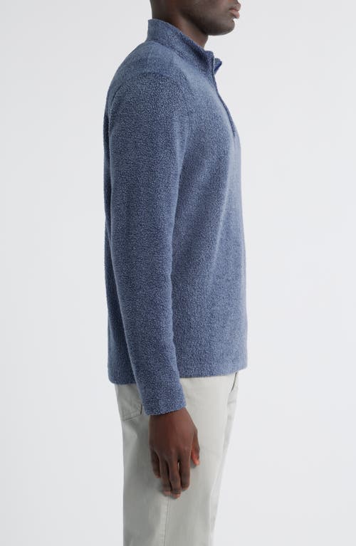 Johnnie-o Dion Fleece Half Zip Pullover In Blue