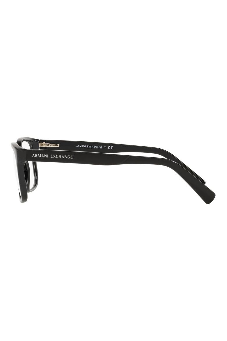 54mm Square Optical Glasses, Alternate, color, BLACK