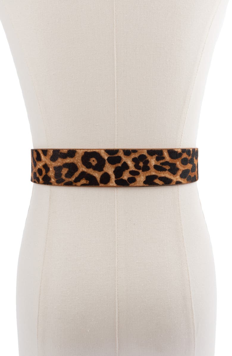 Kurt Geiger London Genuine Calf Hair Eagle Buckle Belt, Alternate, color, 