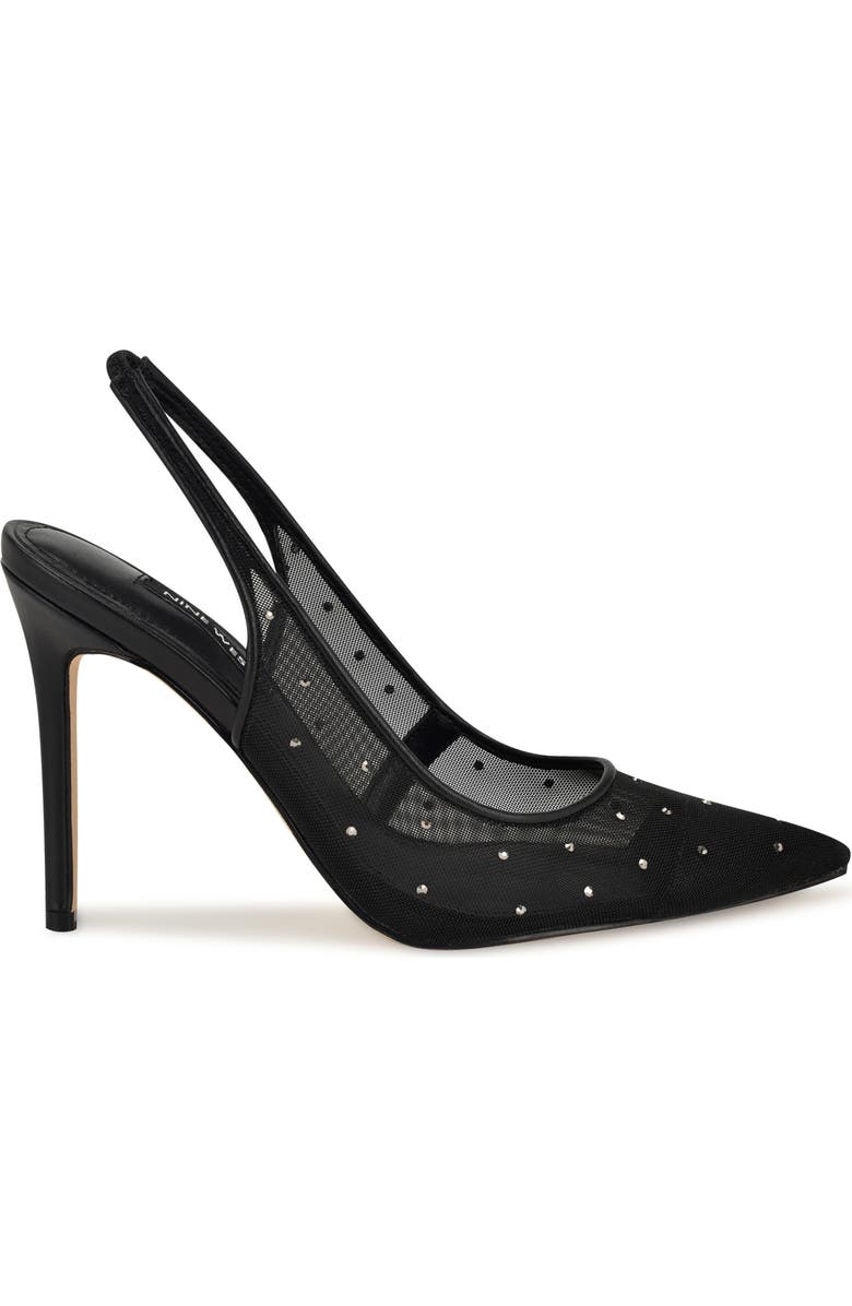 Nine West Feather Rhinestone Mesh Pump, Alternate, color,