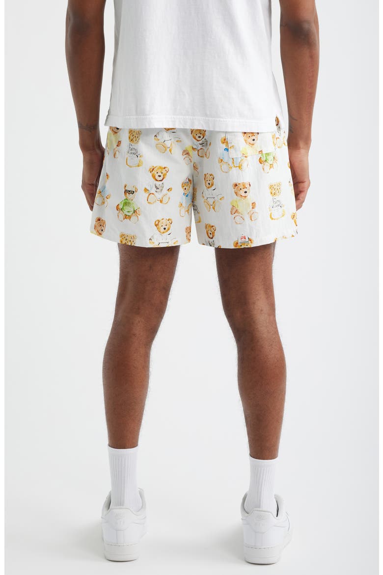 Teddy Print Tech Shorts, Alternate, color, WHITE MULTI