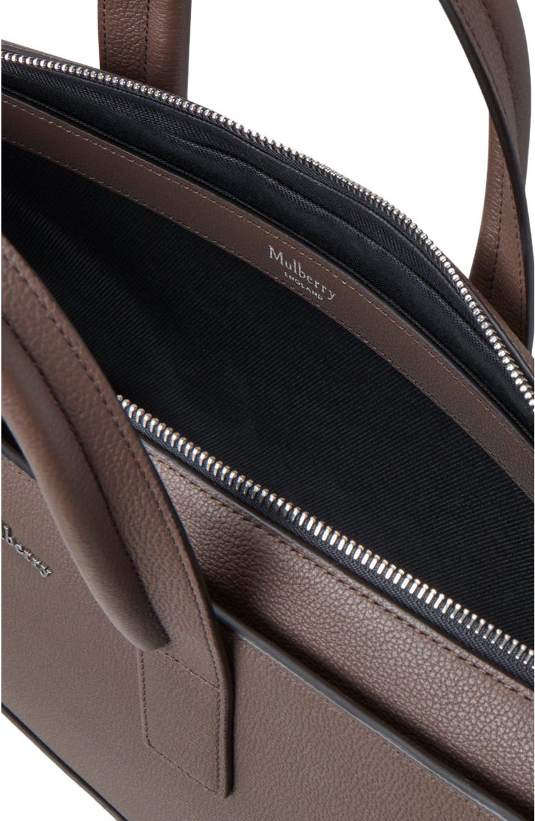 Mulberry Farringdon Leather Briefcase, Alternate, color, Taupe Brown