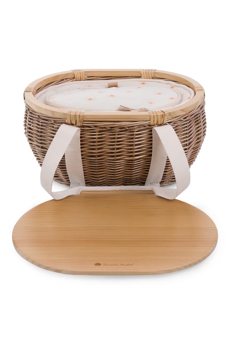 Castaway Insulated Picnic Basket, Alternate, color, WHITE