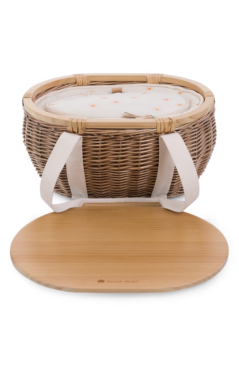 Picnic Time Castaway Insulated Picnic Basket, Alternate, color, White