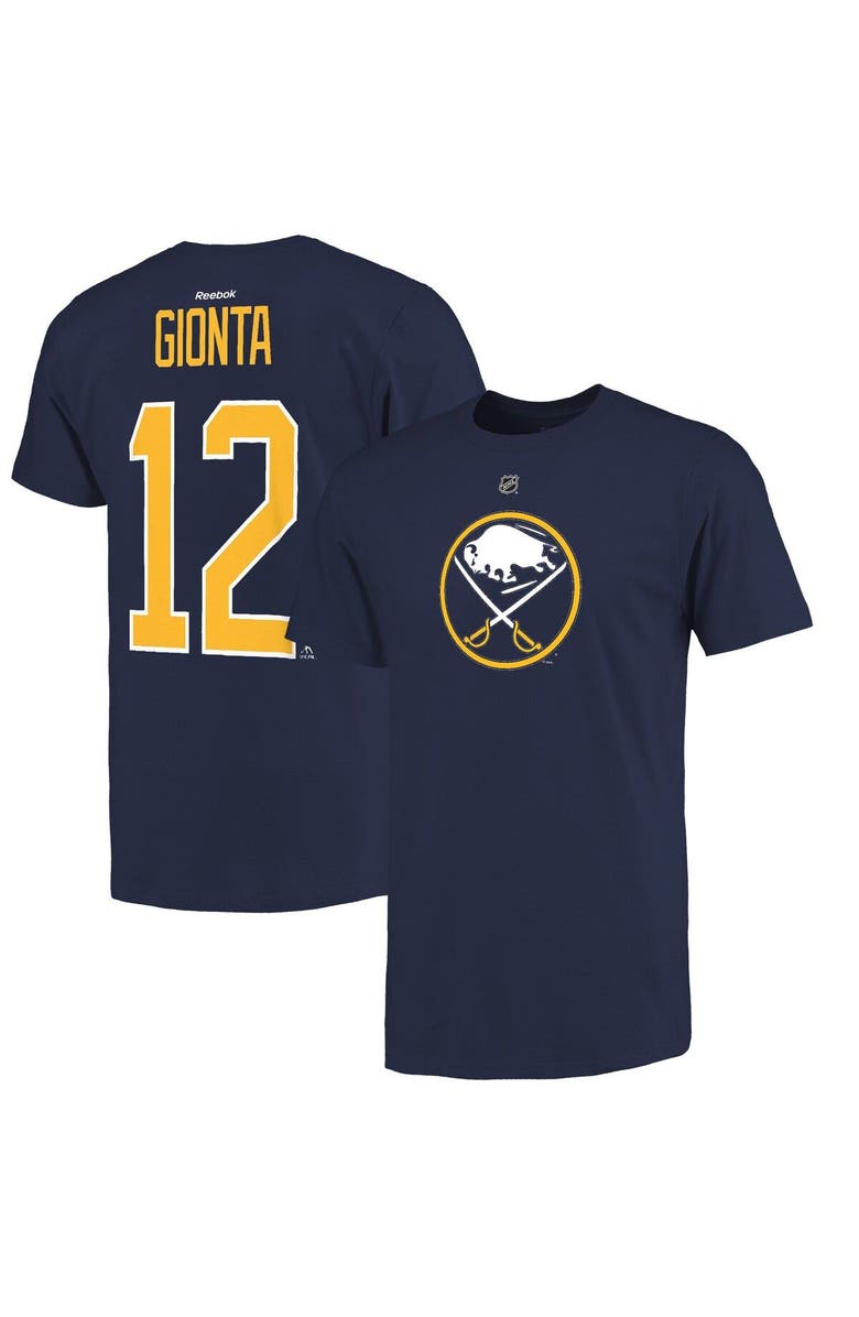 Reebok Men's Buffalo Sabres Brian Gionta Reebok Navy Name and Number T-Shirt, Main, color, 