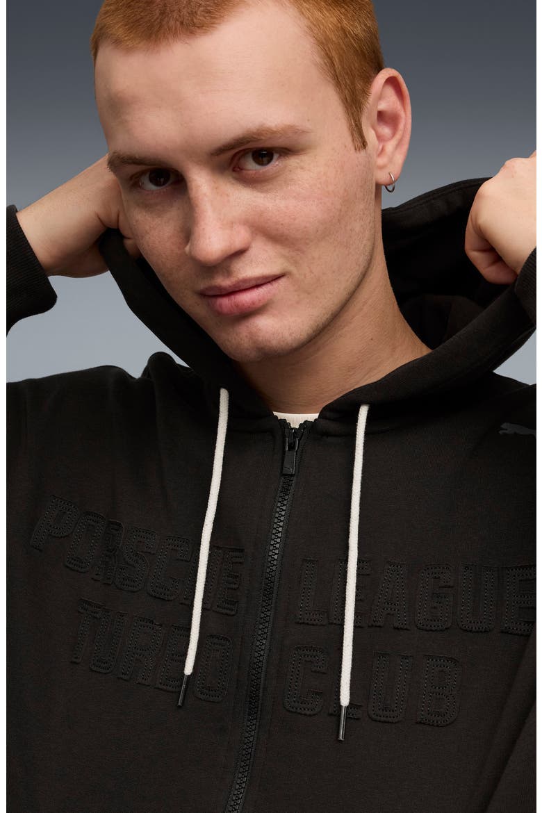 Porsche League Zip Hoodie, Alternate, color, PUMA BLACK