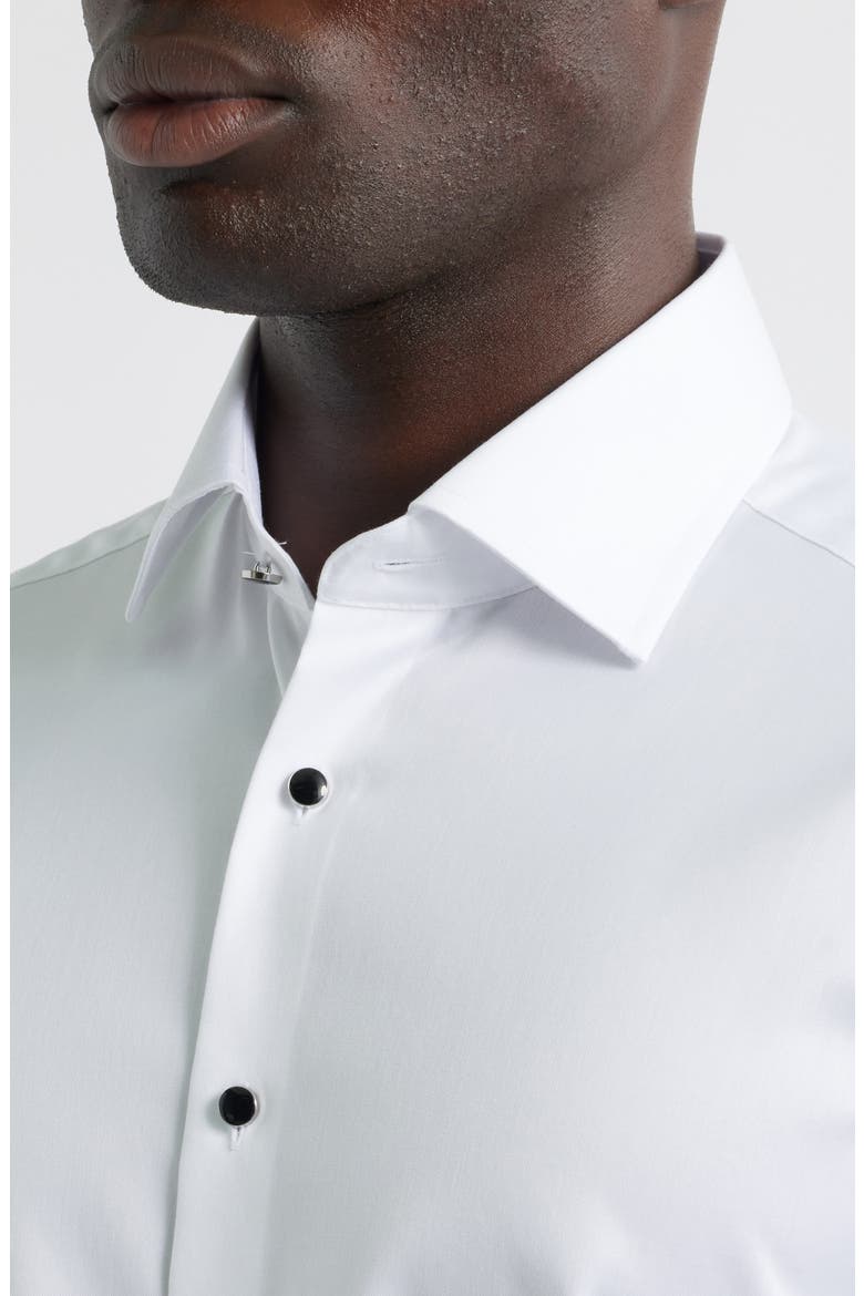 Luxury Black Tie Modern Fit Dress Shirt, Alternate, color, WHITE