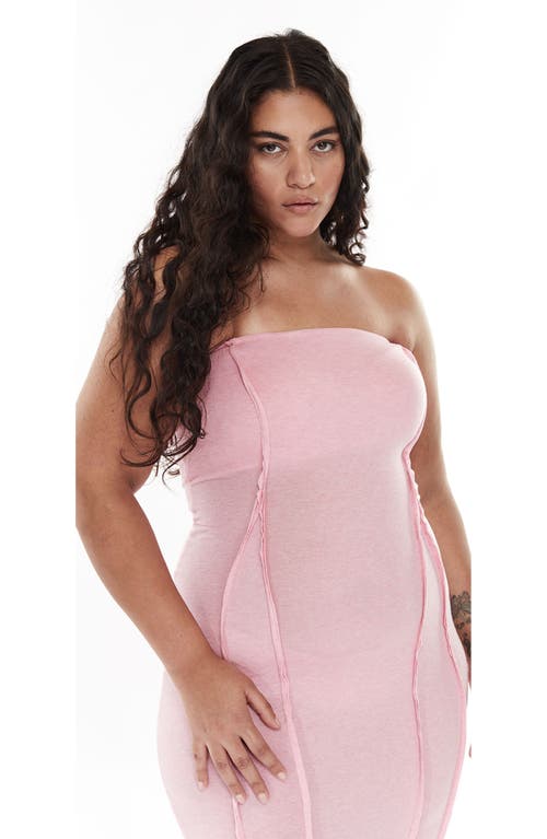 Mother Of All Papper Strapless Maxi Dress In Pink