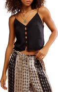 Free People Pieces of You Embroidered Button-Up Camisole