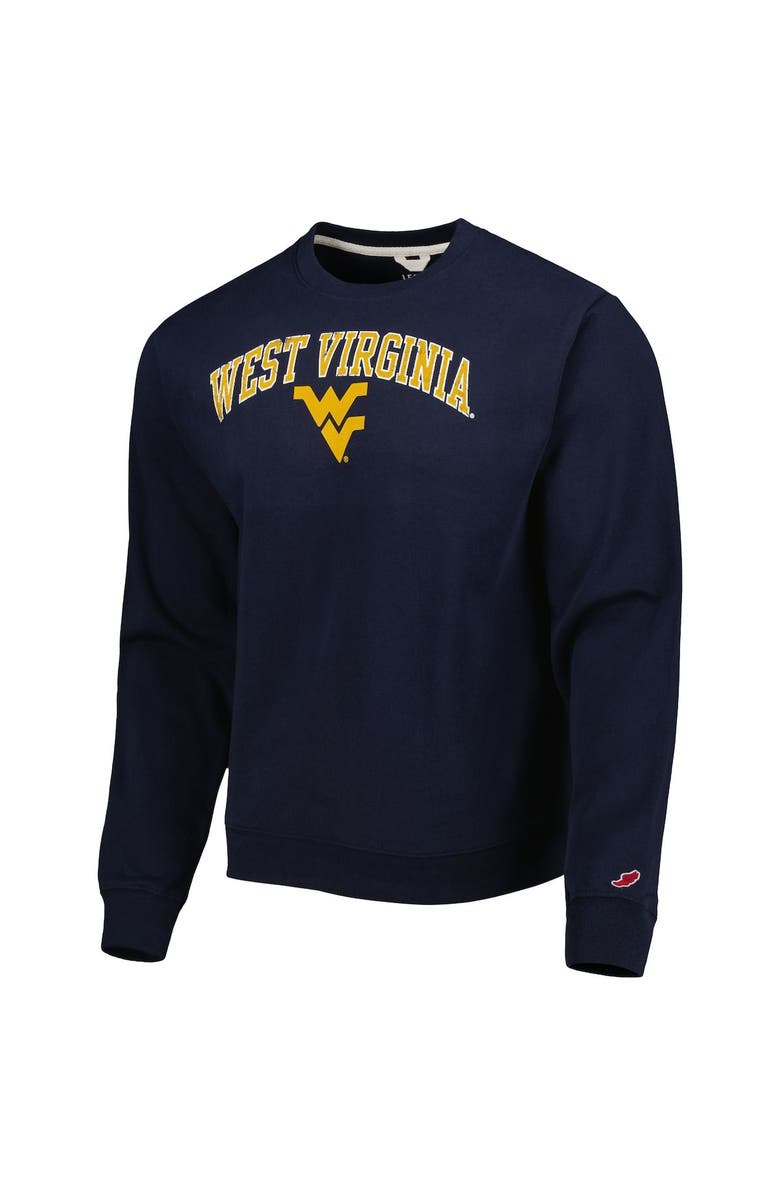 LEAGUE COLLEGIATE WEAR Men's League Collegiate Wear Navy West Virginia Mountaineers 1965 Arch Essential Lightweight Pullover Sweatshirt, Alternate, color, Navy