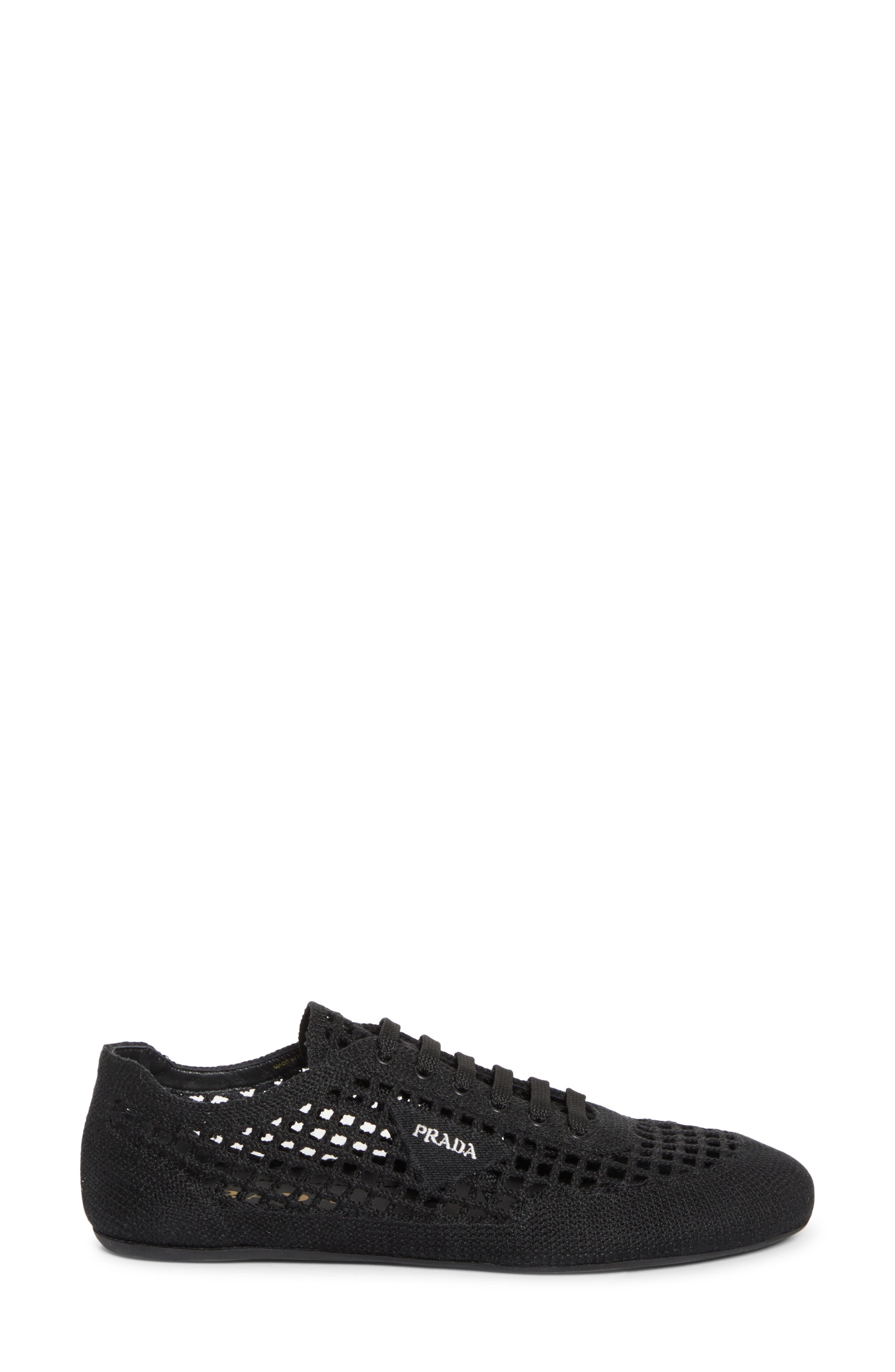 Prada Crochet Sneaker, Alternate, color, 