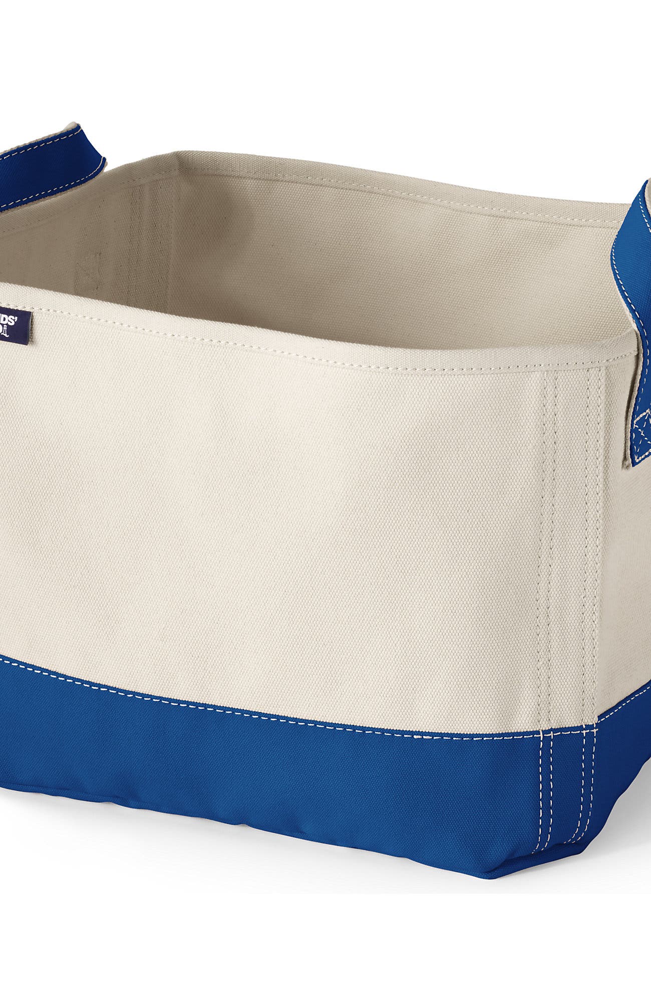 Large Canvas Storage Tote, Alternate, color, Natural/Beacon Blue
