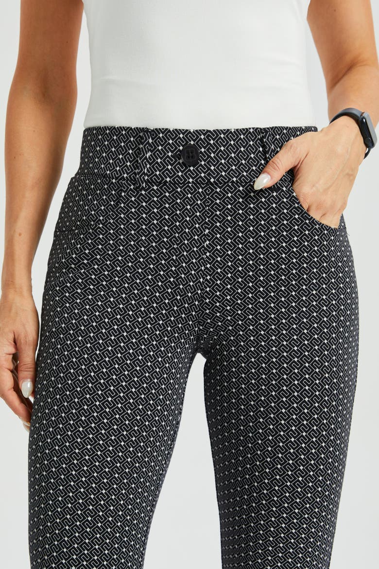 7 Pocket DPYP Dress Pant Yoga Pants Bootcut, Alternate, color, Black White Geo