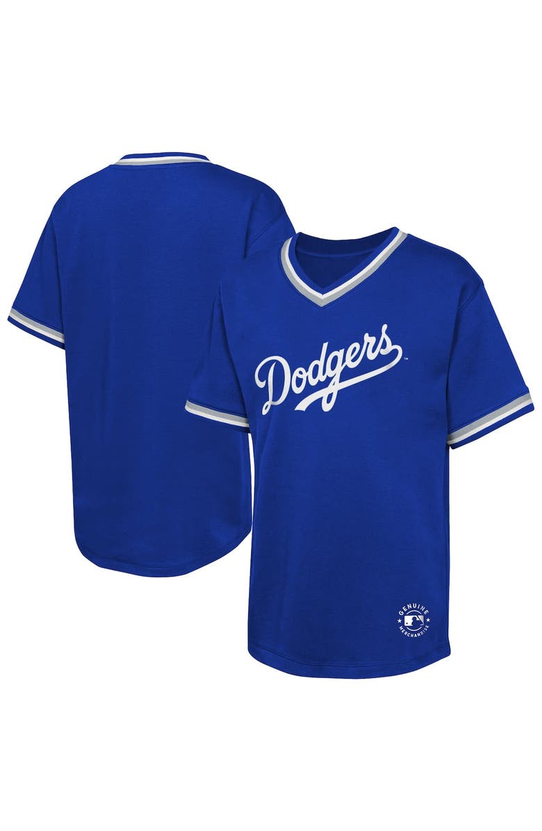 Outerstuff Youth Royal Los Angeles Dodgers Relief Pitcher V-Neck T-Shirt, Alternate, color, 