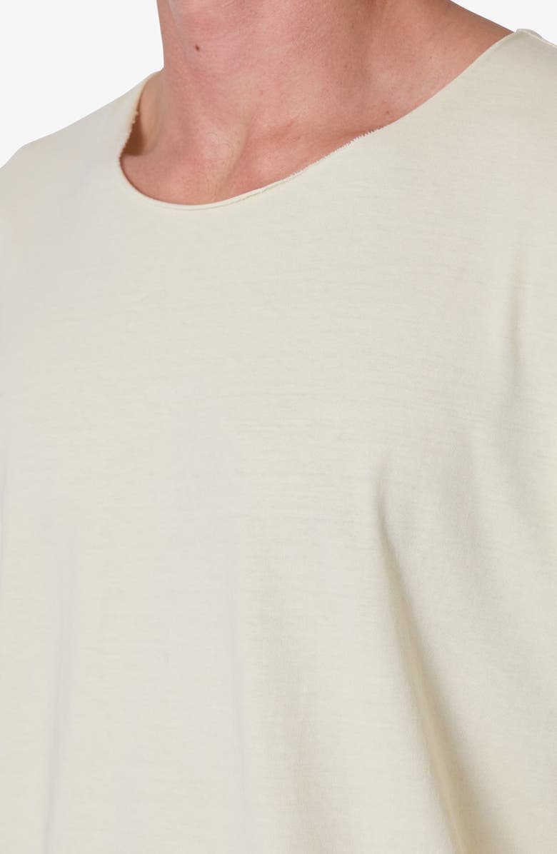 mnml Raw Hem Oversize Long Sleeve T-Shirt, Alternate, color, Off White