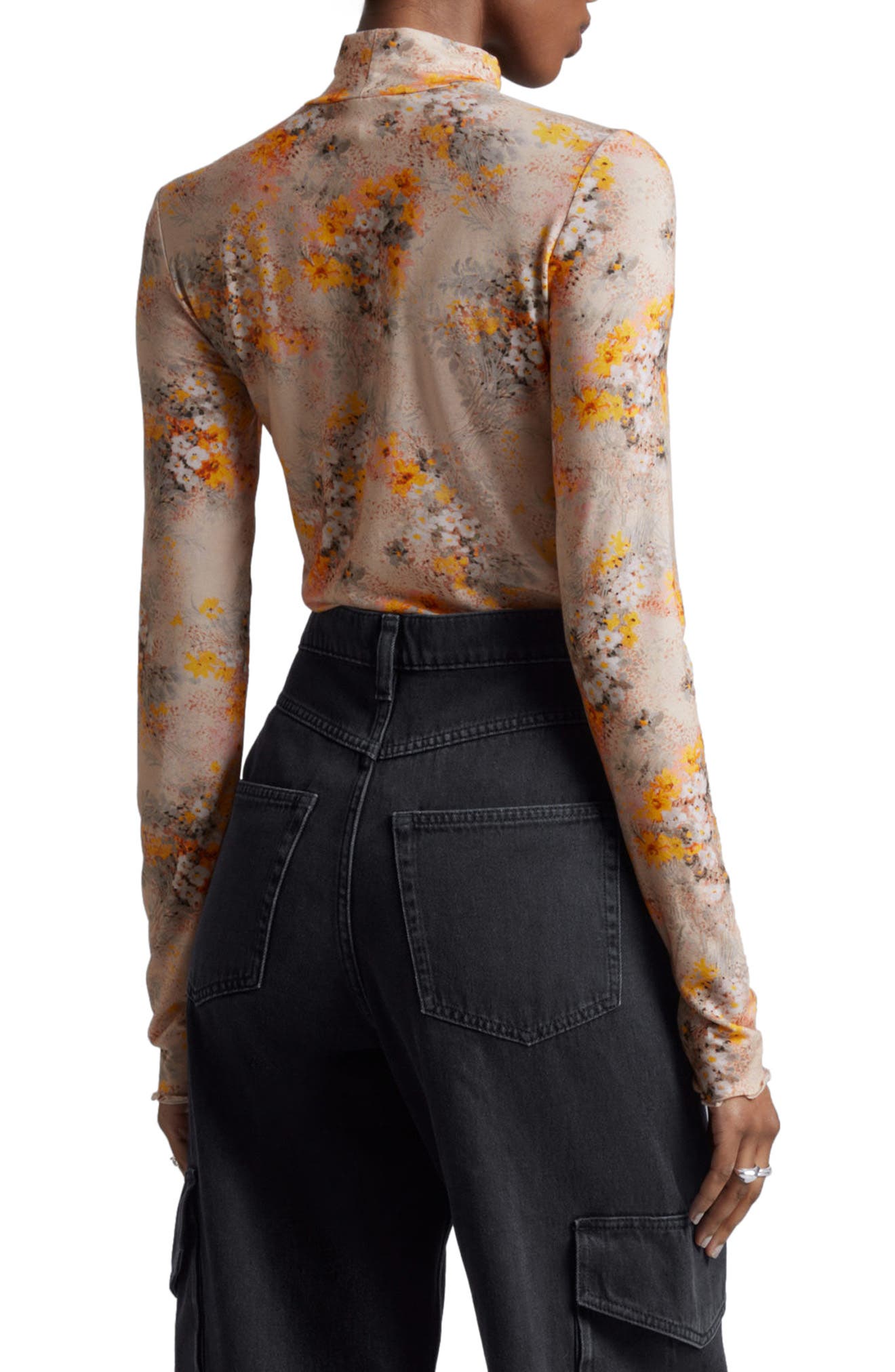 Floral Mock Neck Top - image 2