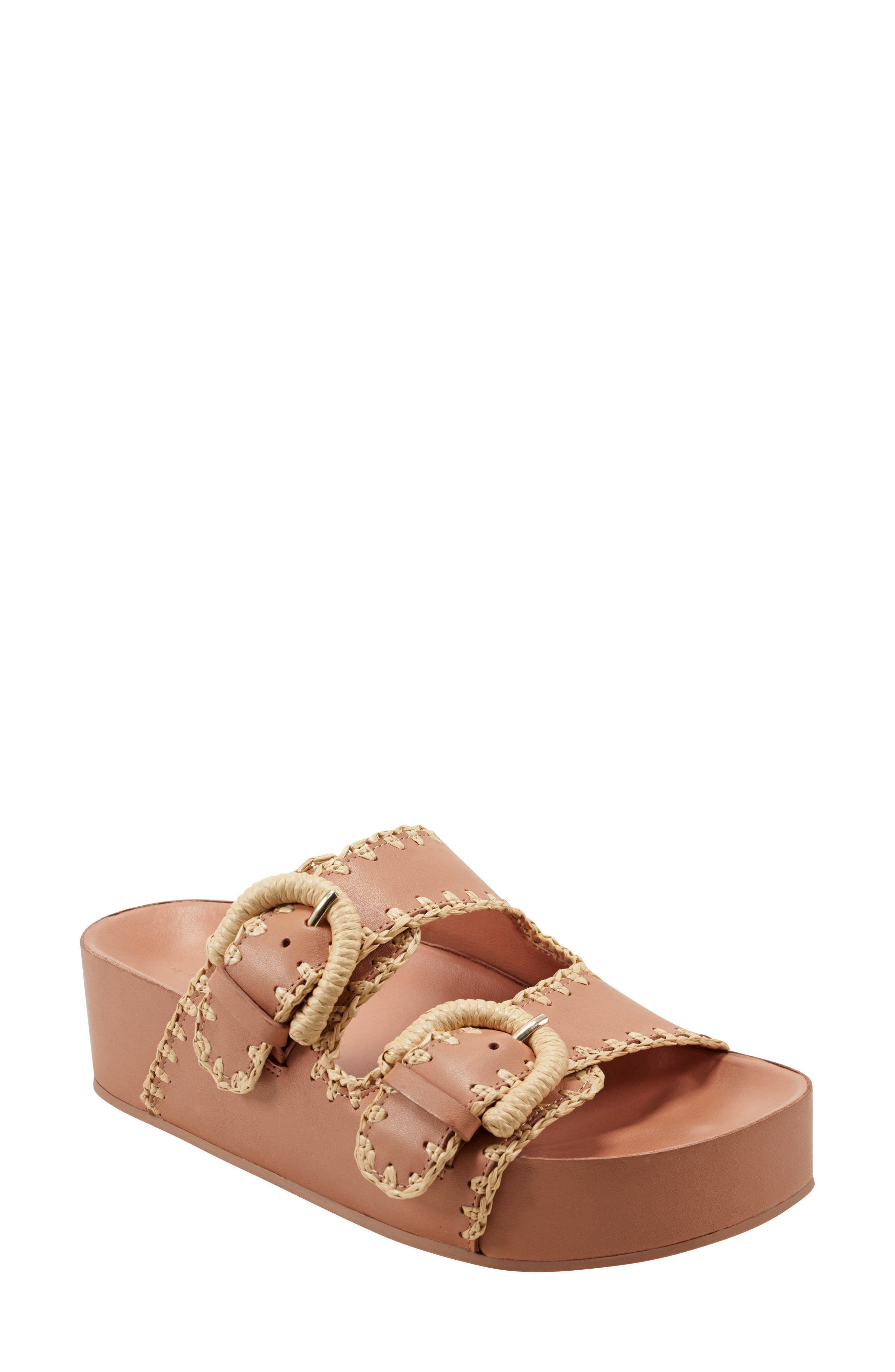 Solea Platform Slide Sandal, Main, color, NATURAL