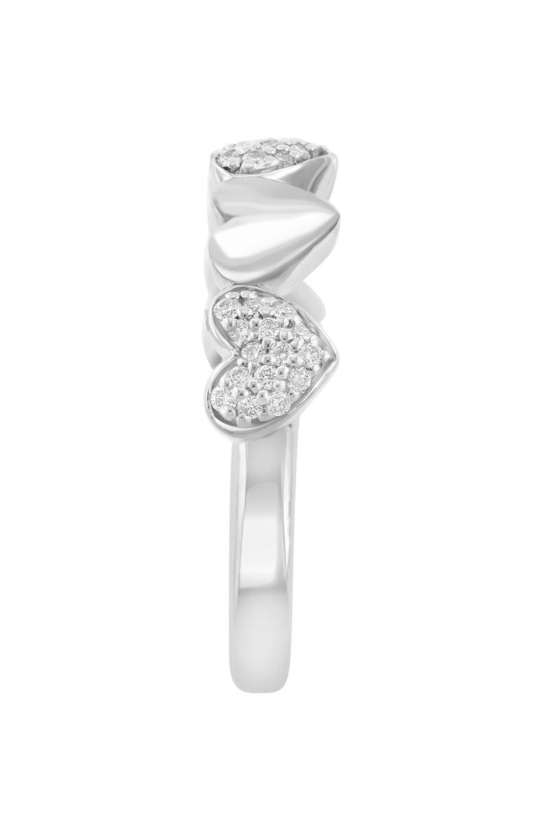 Sterling Silver Heart Ring - 0.18" ctw
