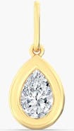 Everlee Pear Domed Lab Diamond Charm in 14K